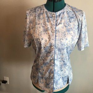 Vintage floral 80s Alfred Dunner blouse